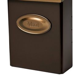 Gibraltar Mailboxes Designer Locking Medium Capacity Galvanized Steel Venetian Bronze, Wall-Mount Mailbox, DMVKGV04