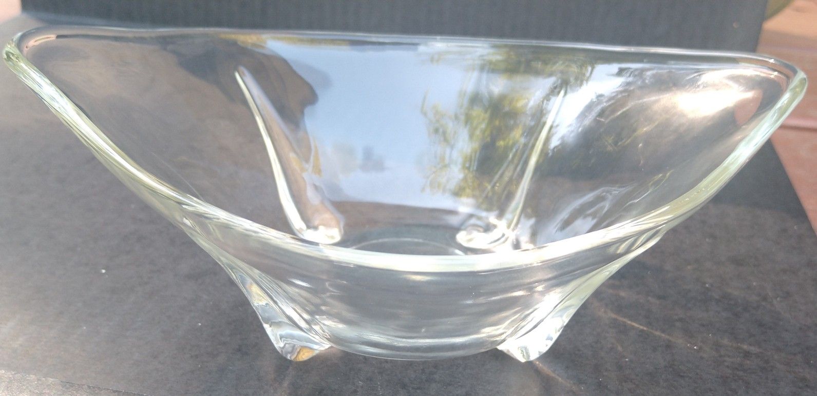 Vintage Glass Footed Bowl