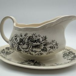 Salisbury Alfred Meakin Gravy Boat Plate Vintage 70’s