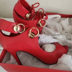 Athena Red Heels shoes