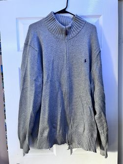 Ralph Lauren Polo Knit Full Zip Mock Neck Cotton 4XB
