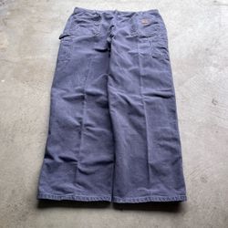 Vintage Carhartt Gray Dungaree Fit Baggy Cargo Pants