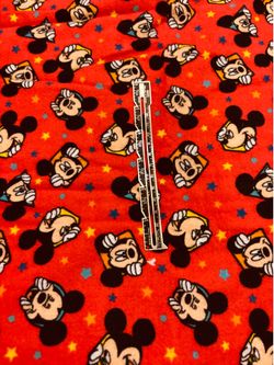 Disney Mickey and Minnie Flannel Fabric 36”x40” New Rare Find
