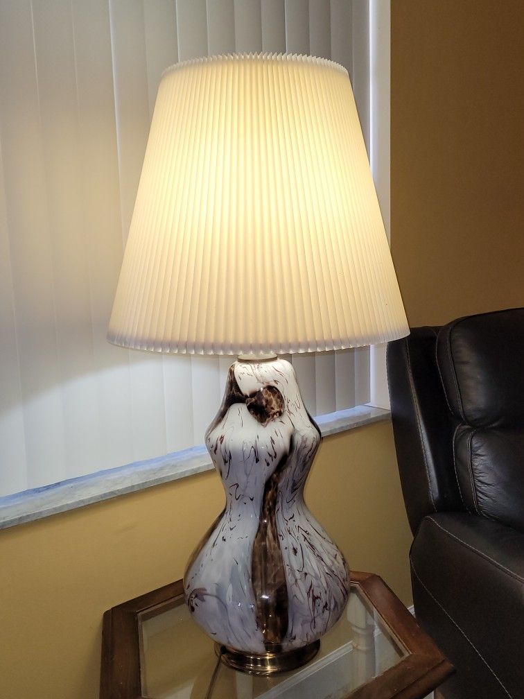 Lamp blown glass lamp, beautiful piece made well.