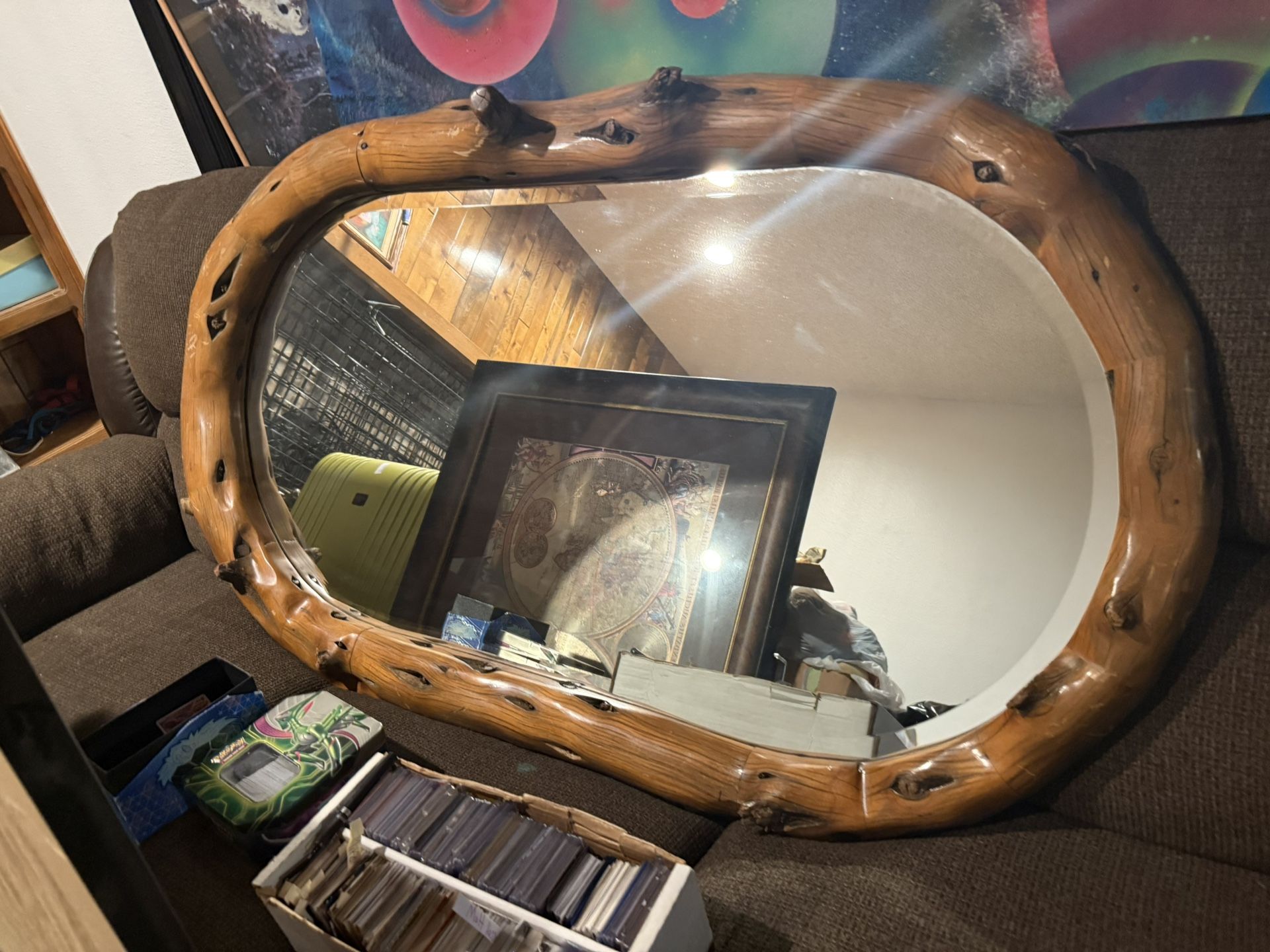 Lg Oval Antique Mirror