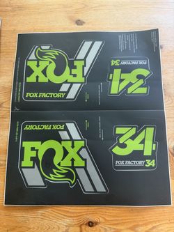 Fox 34 fork and shock decal kit