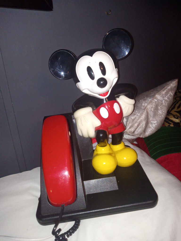 Vintage 1990 Mickey Mouse Landline Phone