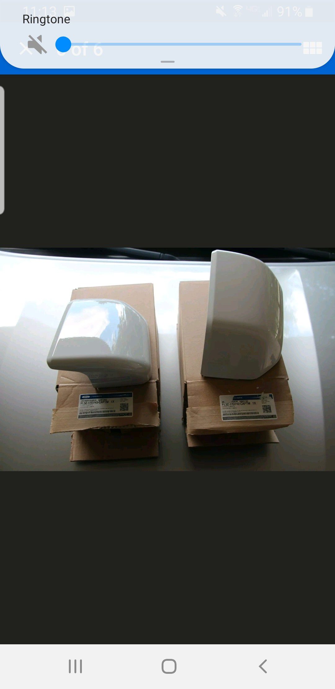 Oxford White YZ 2015 - 2019 Ford F-150 OEM Mirrors Covers Caps Left and Right