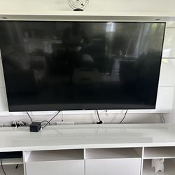LG 75 inch TV with entertainment stand