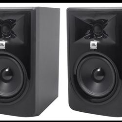 2) JBL 305P MkII 5" 2-Way Active Powered Studio Reference Monitors Speakers