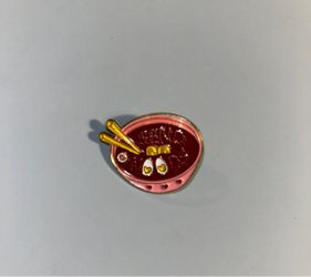 Send Noods Bowl Shaped Lapel Pin for Hat Purse Tie NEW