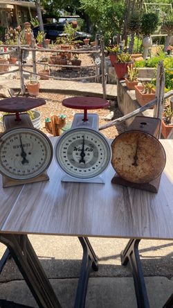 3 Vintage Way-Rite Household Scales