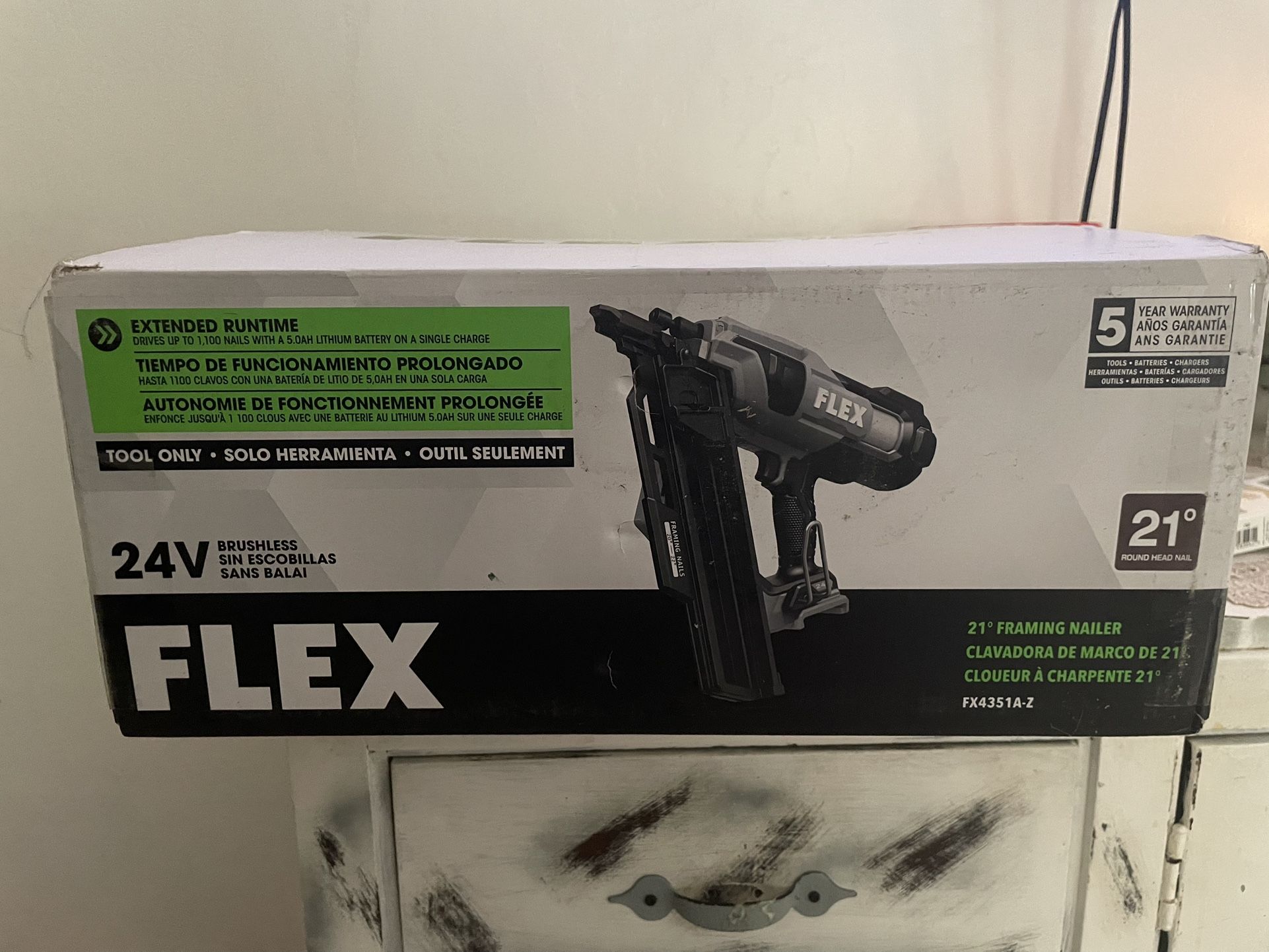 flex 24v brushless 21 gauge framing nailer ‼️Non-Functional‼️