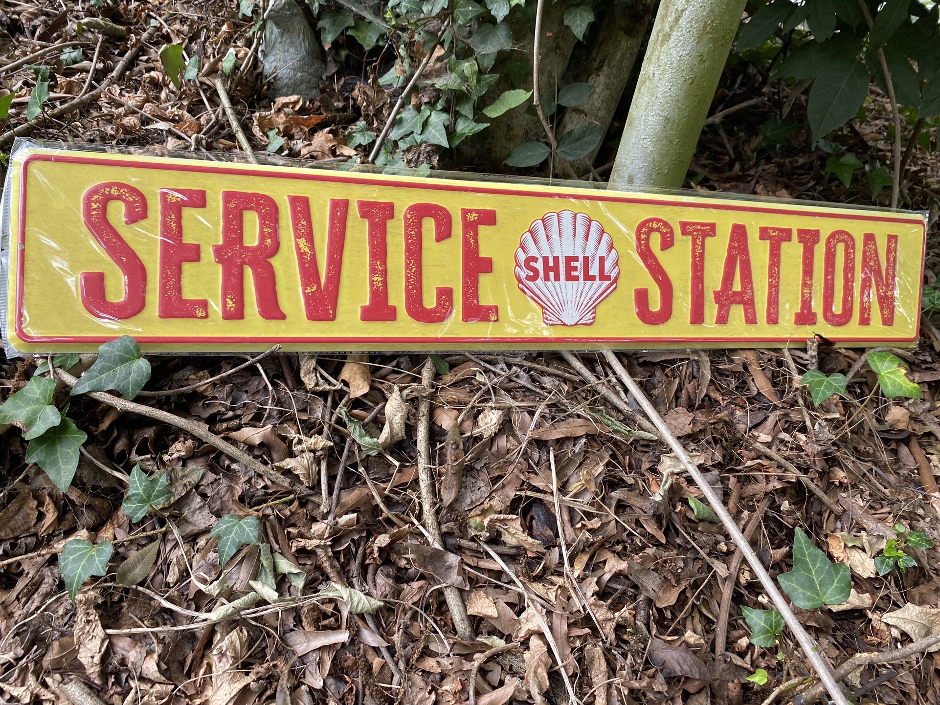 NEW SHELL service station sign 36”x6”