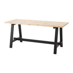 IKEA SÄLLSKAP Dining table/large desk solid pine L67”*W28”*H29”(address in description)