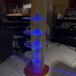 SURFBOARD STYLE DISPLAY/BOOK SHELF