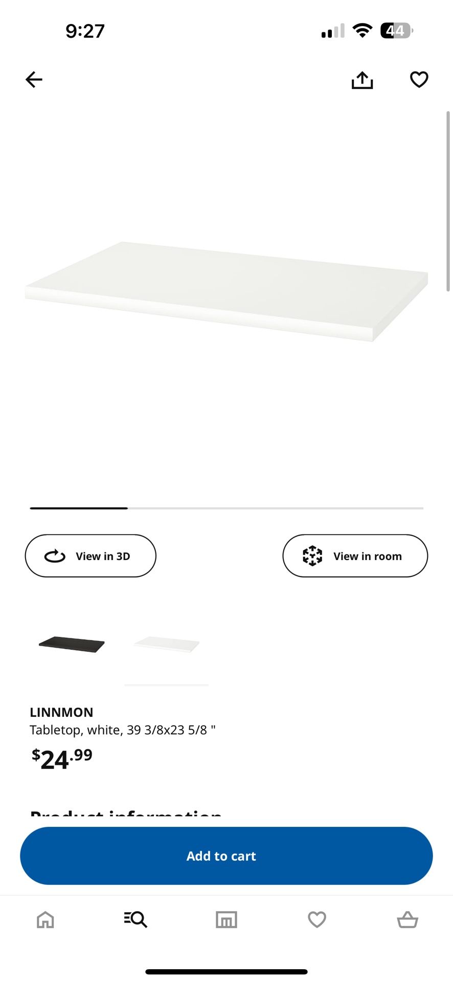 IKEA White Desk / Table Top 