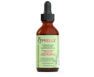 Mielle Organics Rosemary Mint Hair Oil with Biotin, 2 oz Hair strengthening oil, with biotin & castor oil, dry scalp care, split end support, frizz sm