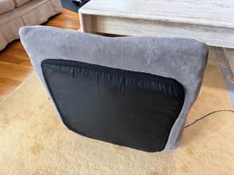 2 Gray Plush Seat Cushion with Power Cord