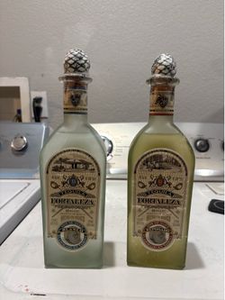 “Empty” Fortaleza bottles Blanco & Reposado