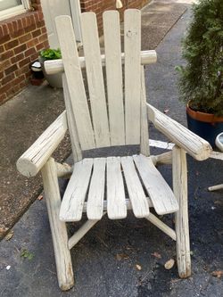 Painted wooden patio chair