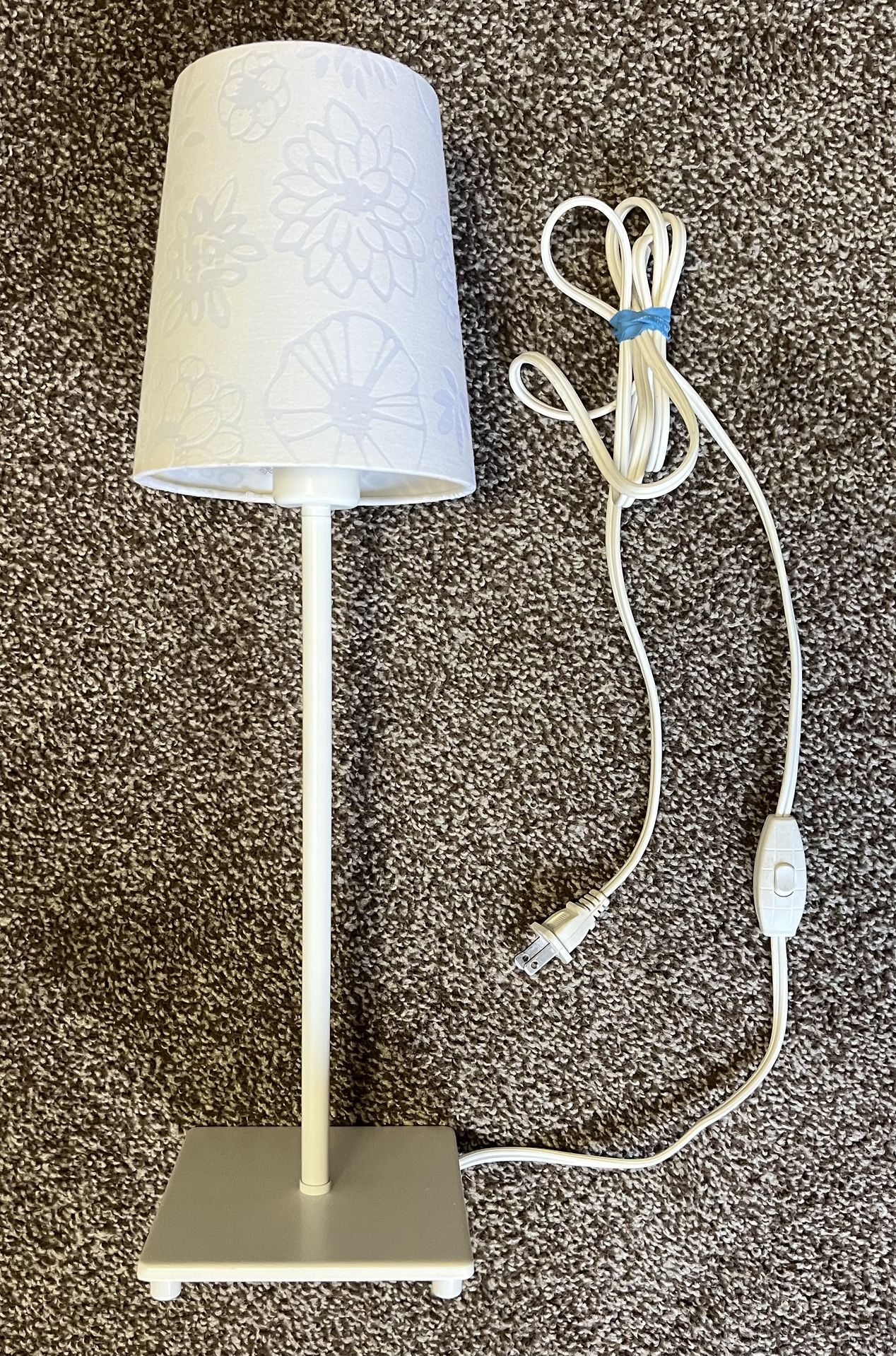 White Table Lamp ~19” Tall