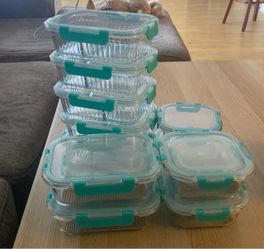 Glass Food Storage Containers with Locking Lids - 15 containers