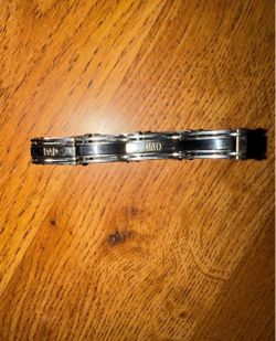 Stainless steel dad men’s bracelet