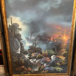 Desert Scene Framed Picture 