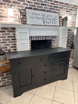 Beautiful Refinished Broyhill Buffet / Server / Sideboard / Coffee Bar / Vanity / Entryway Piece / Hutch with Cabinets