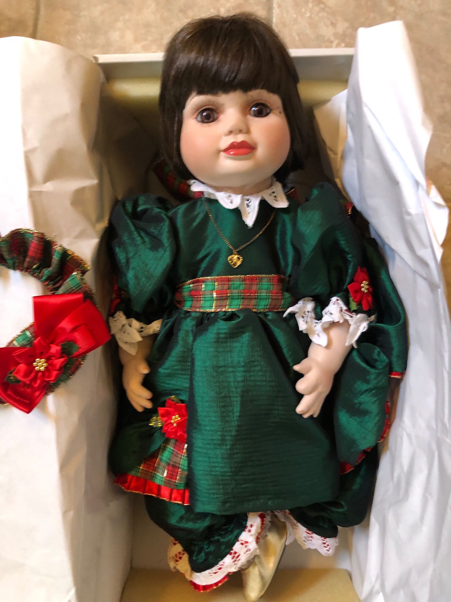 Marie Osmond Porcelain Doll “Toddler” 22” Olive