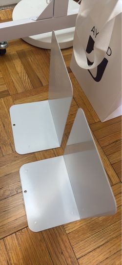 White Metal Bookends Set of 2