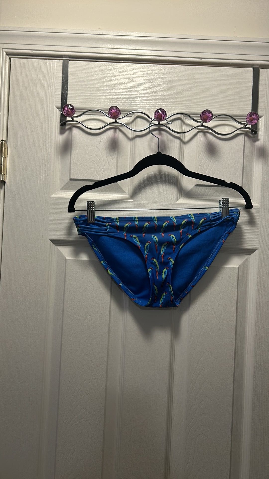 Blue Patterned Bikini Bottom