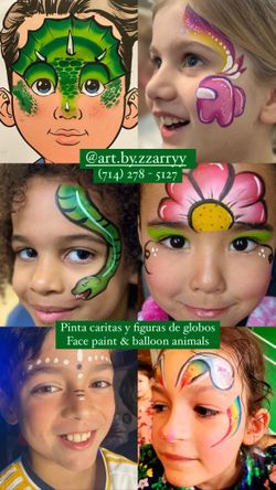 Flower Face paintinng Girls 