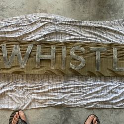 Pottery Barn Whistle Sign