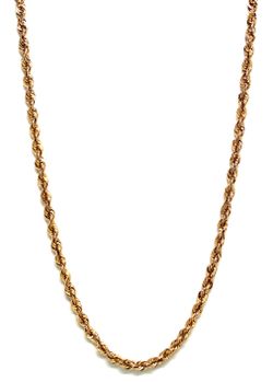 Mens 10K Gold Rope Chain