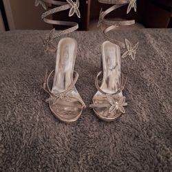Silver Butterfly Heals Size 6 1/2