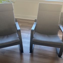 IKEA Poang Dark Gray arm Chair 2 Count