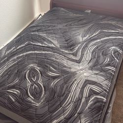 Mattress Box Spring And Headboard Just Gotta Get The Screws For Headboard To Put It Together Must Come Pick It Up Only Asking 120$ For All 