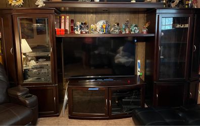 Entertainment center espresso