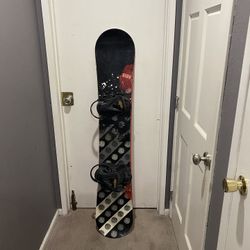 Snowboard with Bindings - Size 161cm