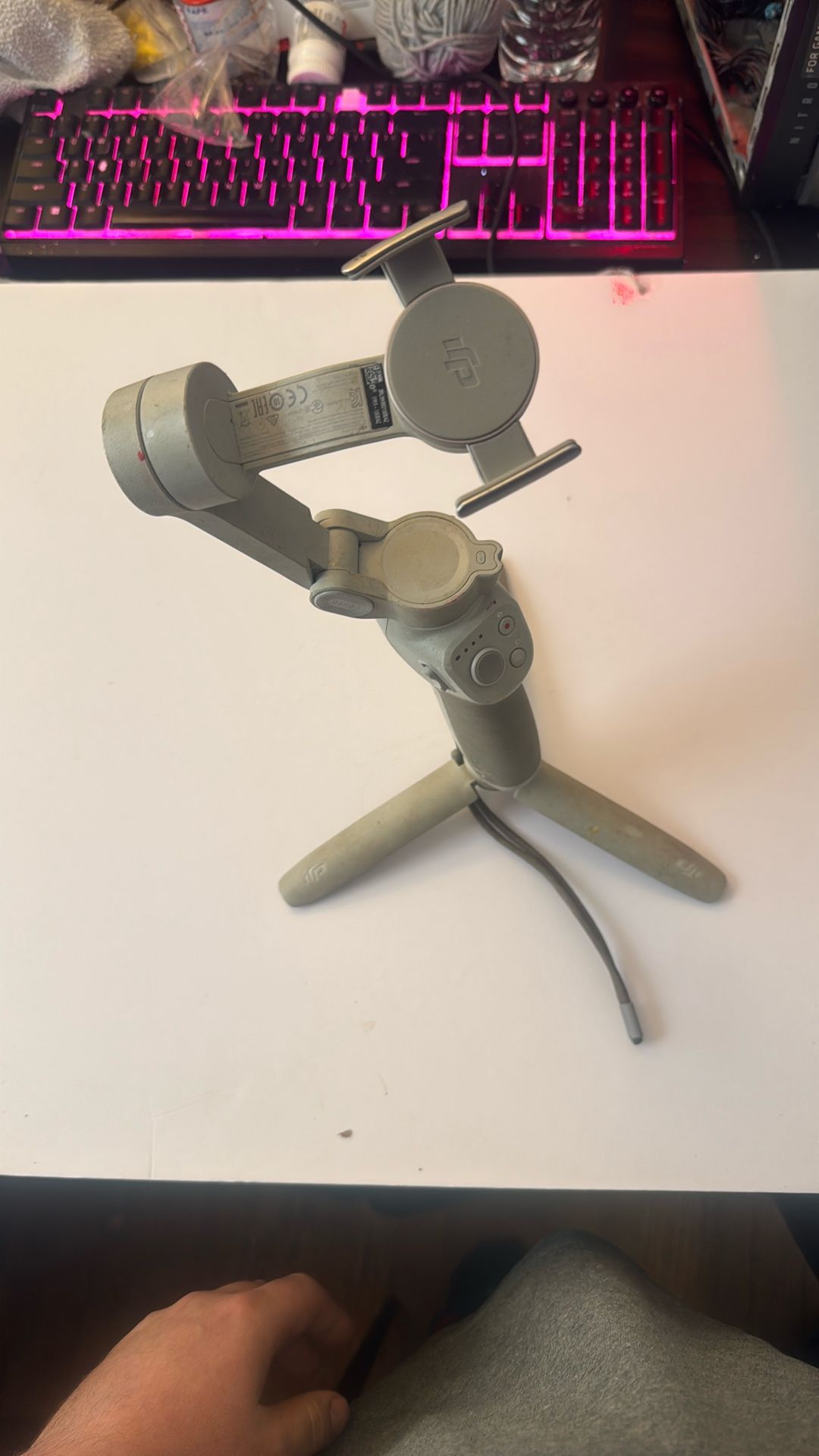 DJI OM 4 Smartphone Gimbal Stabilizer + Tripod β Excellent Condition