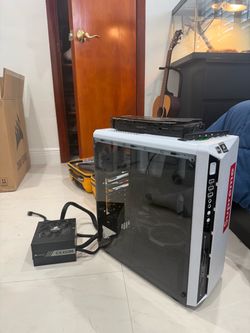 RGB White PC case with Geforce GTX 1060 GPU and Corsair Cx450m  PSU