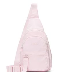 VS Pink Nylon Sling Backpack