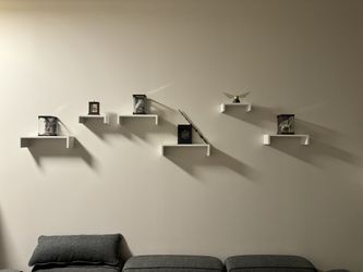 White Floating Shelves (not the Items)