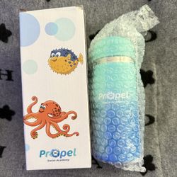 Water bottle with straw