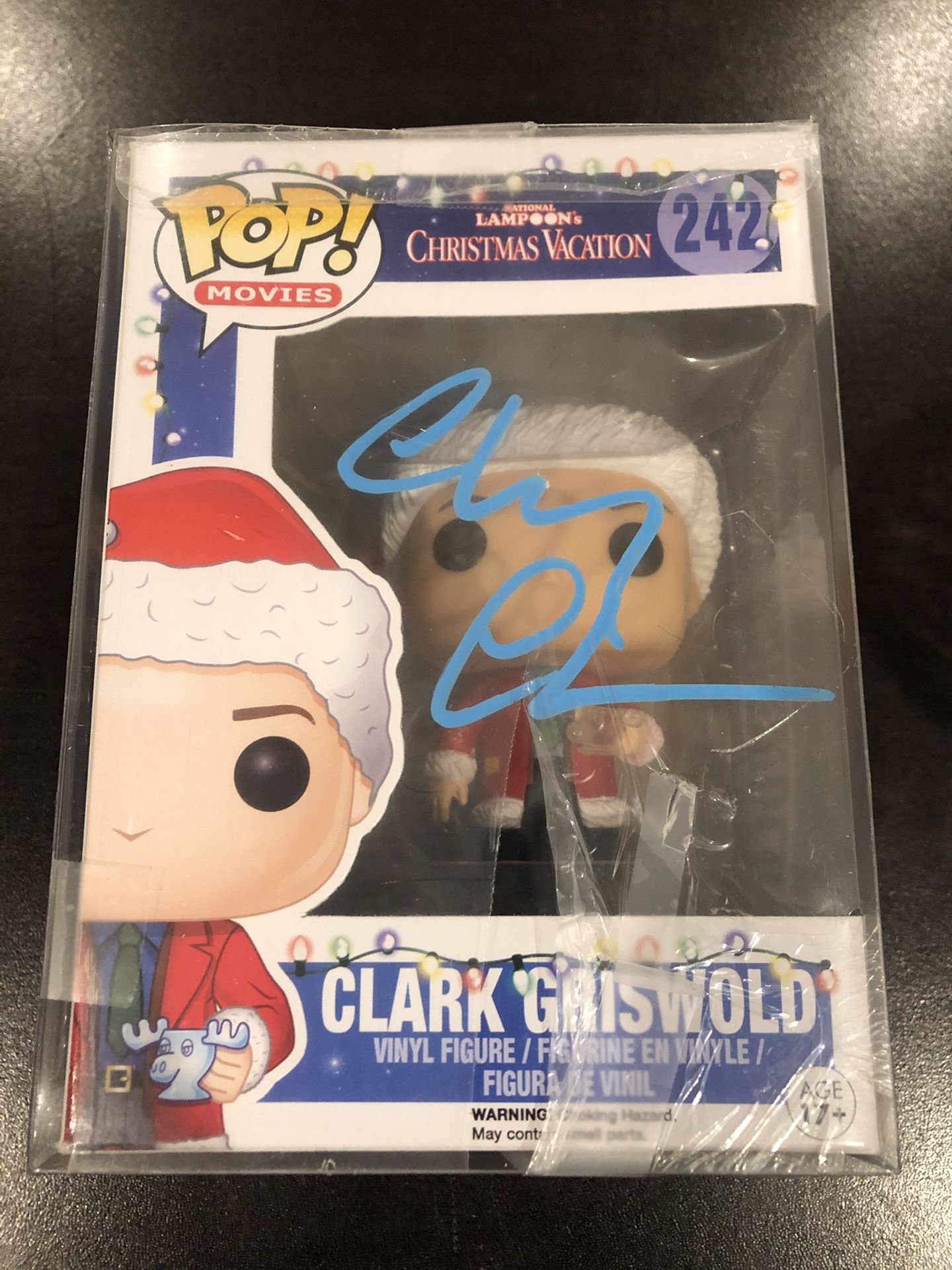 Chevy Chase Christmas Vacation Signed Funko Pop with Blue Sig