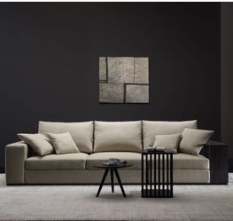 Brand New 4 Seater Sofa, Solid Wood Armrest