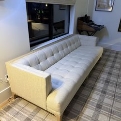 Tufted Ivory Couch
