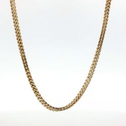 Men’s 10K Yellow Gold 2.75mm Square Franco Link 22-inch Necklace 11059449